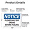Signmission Please Shut Off Engine Before Fueling, 10 in W x Rectangle, Plastic OS-2PACK-NS-P-710-L-17587 - alternate 3